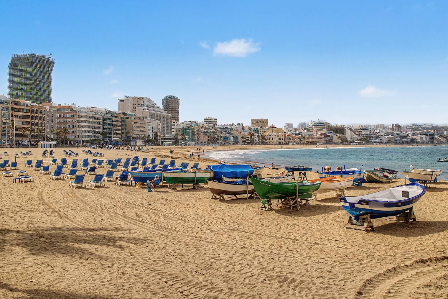Las Canteras Beach on a sunny day